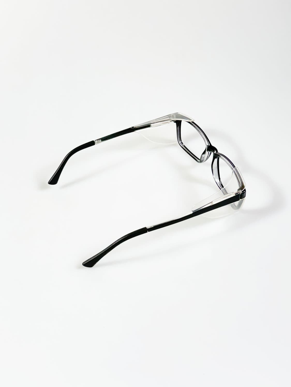 90s 유로피안 블랙 뿔테 스퀘어 쉴드 빈티지 안경 상품이미지4