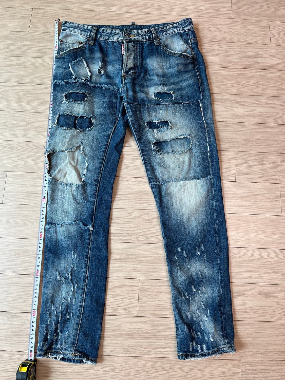 디스퀘어드2 패치 데미지 청바지 48(33~34인치) 정품 상품이미지5