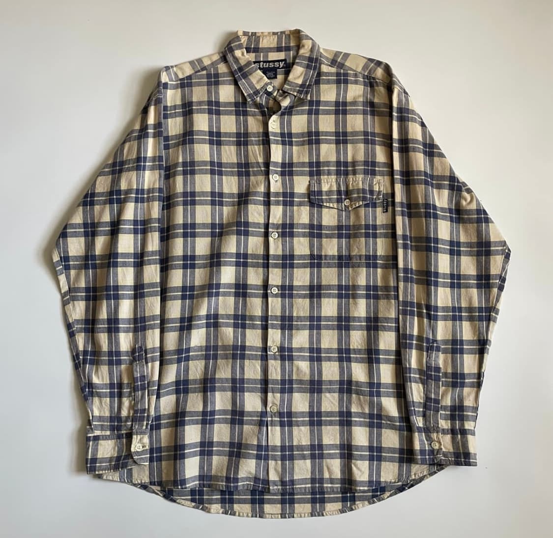 90s stussy 스투시 긴팔 체크 셔츠 팝니다 상품이미지2