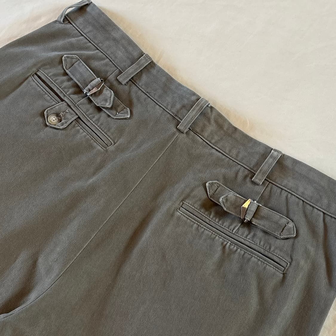 [ 34 ] 90s 폴로 랄프로렌 더블 스트랩 투턱 치노 코튼 팬츠 상품이미지9