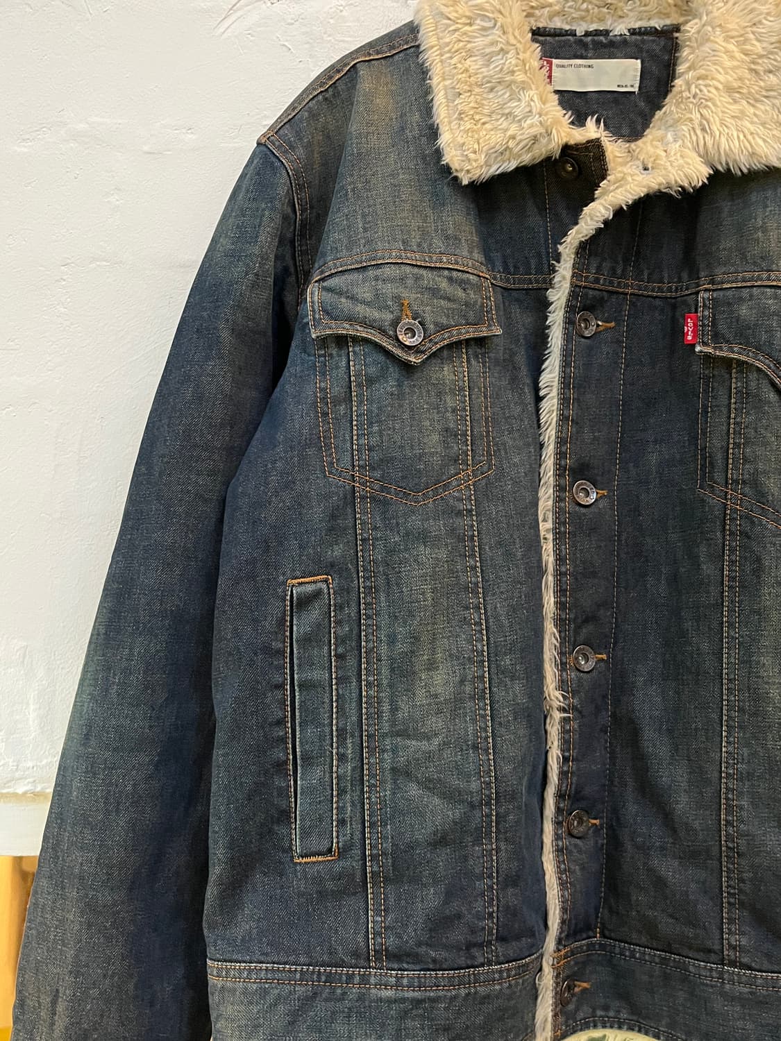 Levis 리바이스 트러커 데님 쉐르파 자켓 XL 상품이미지4