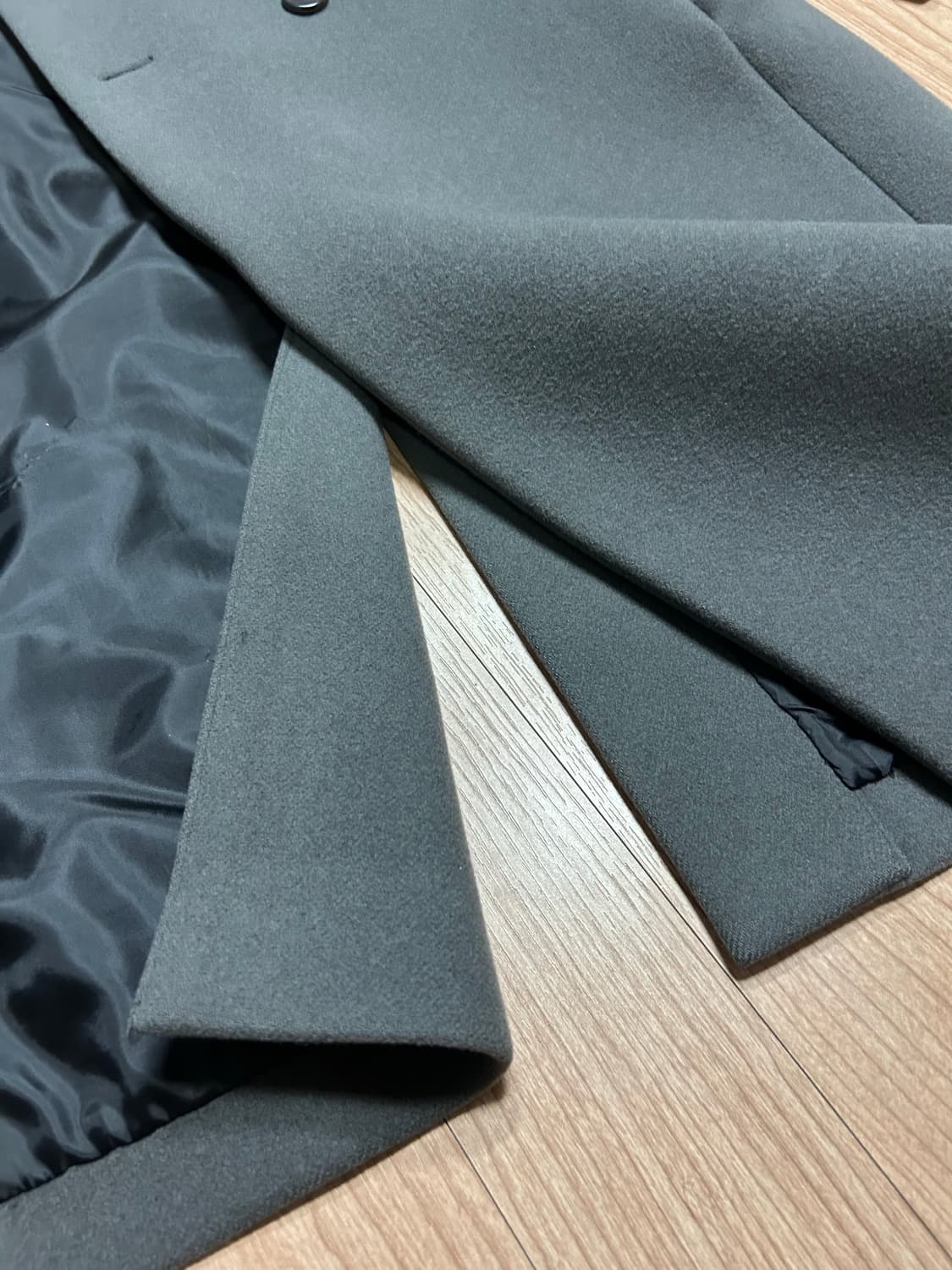 시스템 울캐시미어 더블코트 애쉬그레이(95) 남성남자롱코트 솔리드타임 상품이미지7