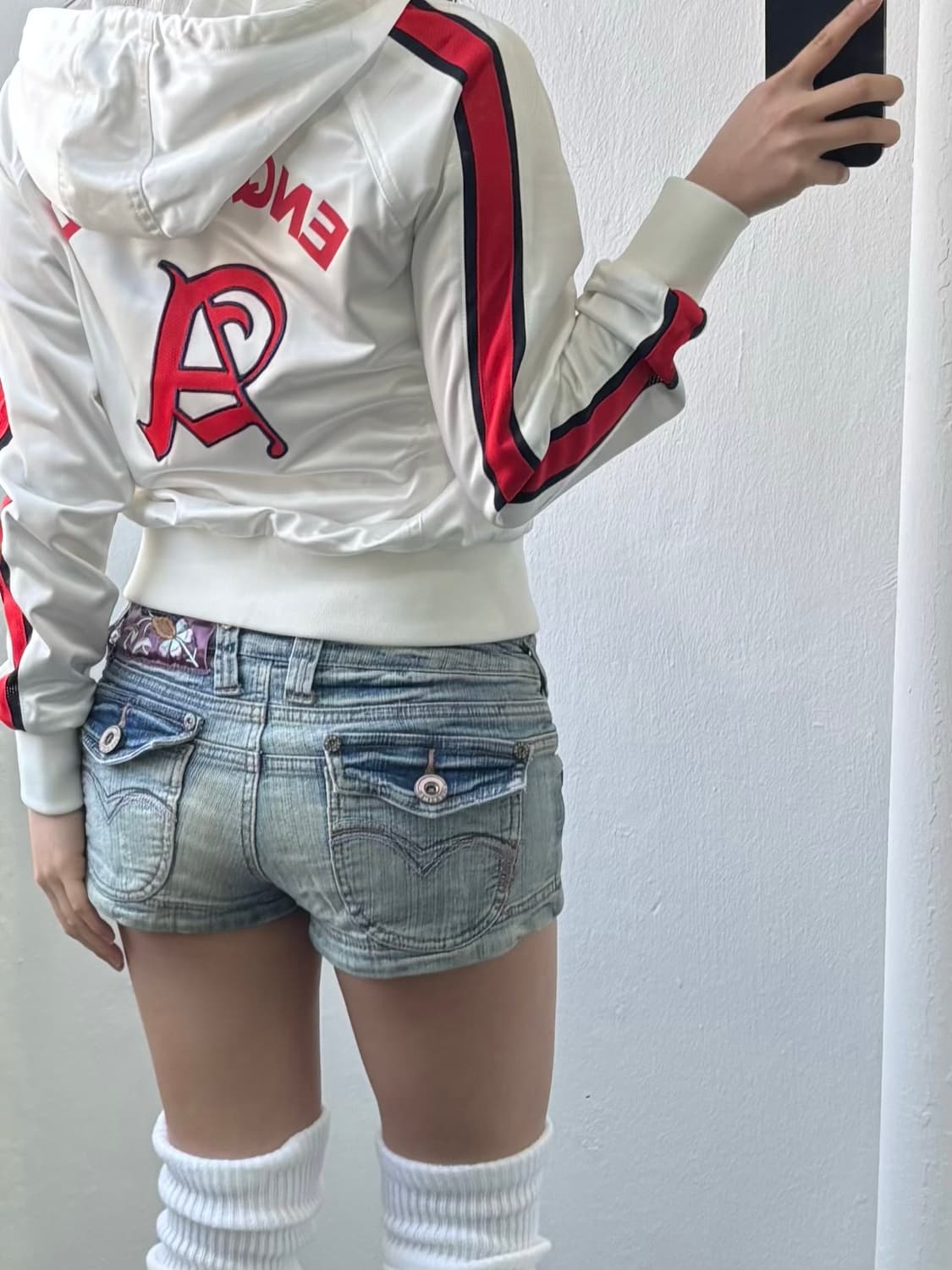 Ask White Graphic Hooded Track Top 상품이미지3