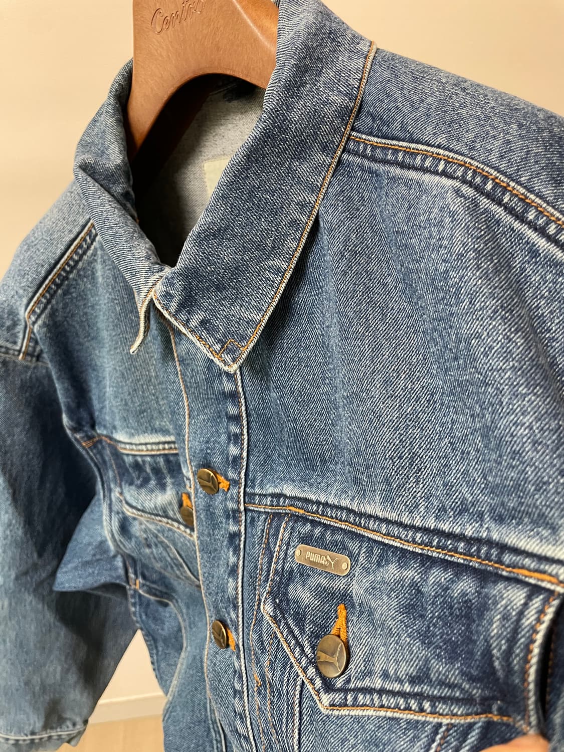 (L) 90s Puma 푸마 빈티지 데님 트러커 자켓 상품이미지3