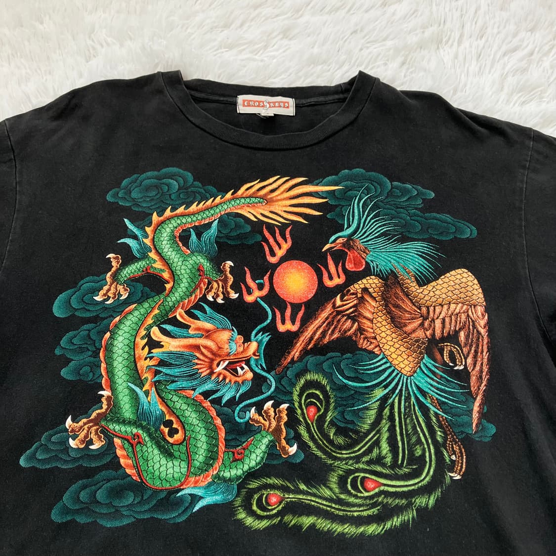 빈티지 오리엔탈 펄 드래곤 반팔 880 y2k 스트릿 모리 갸루 일본빈티 상품이미지6