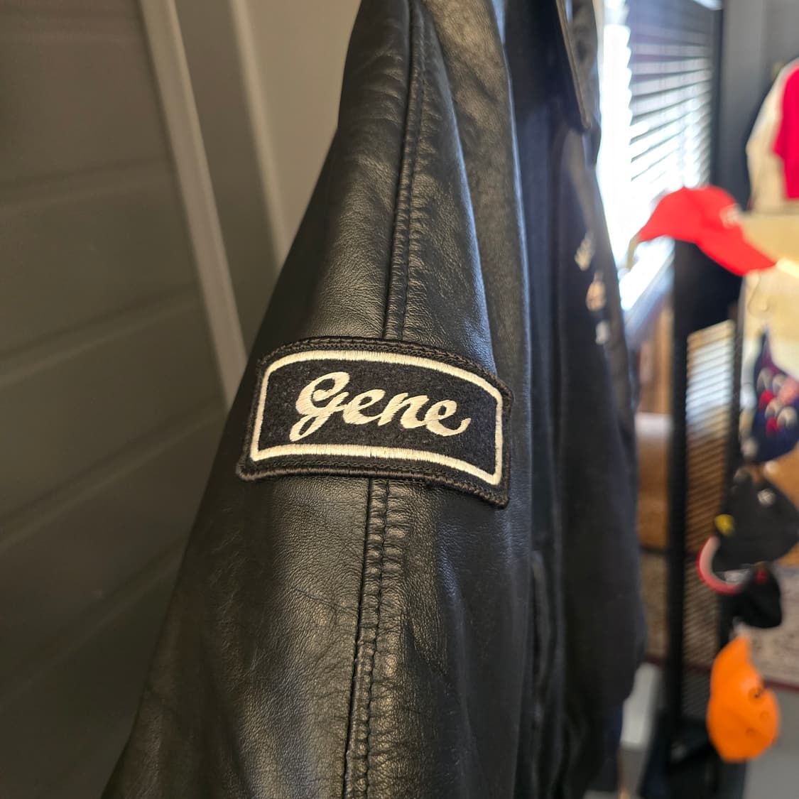 모터메카닉 레더 자켓 바시티 블랙 90s 빈티지 상품이미지5