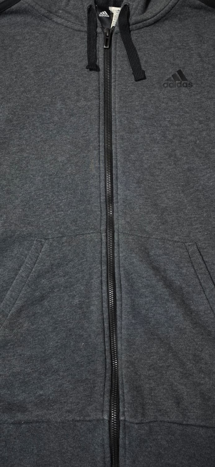 아디다스 삼선 후드집업 XL 회색 상품이미지4