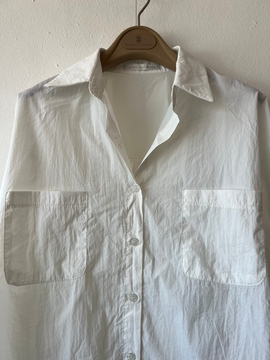 올리브데올리브 여성 아이보리 루즈핏셔츠자켓 카라셔츠 상품이미지1