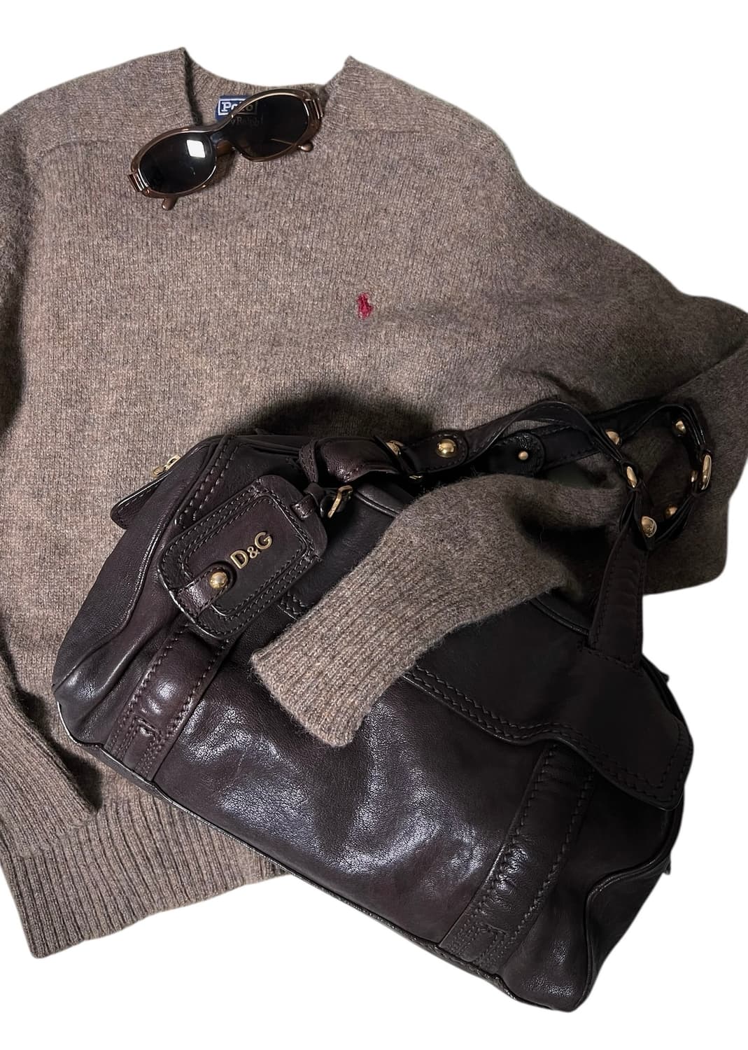 돌체앤가바나 D&G 가죽 토트백 브라운 상품이미지1