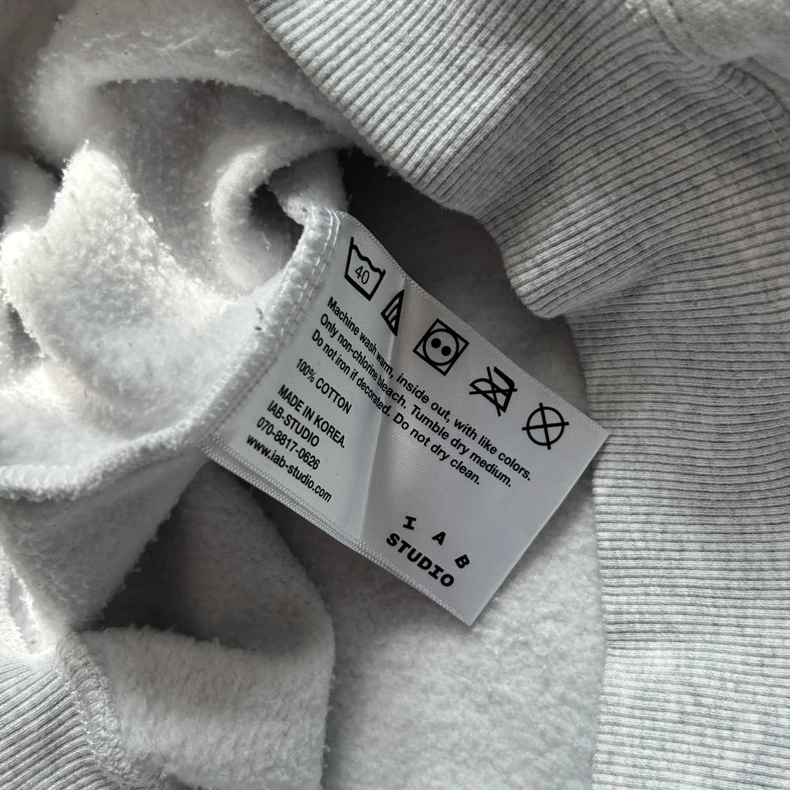 아이앱 스튜디오 멜란지 그레이 후드티  상품이미지10