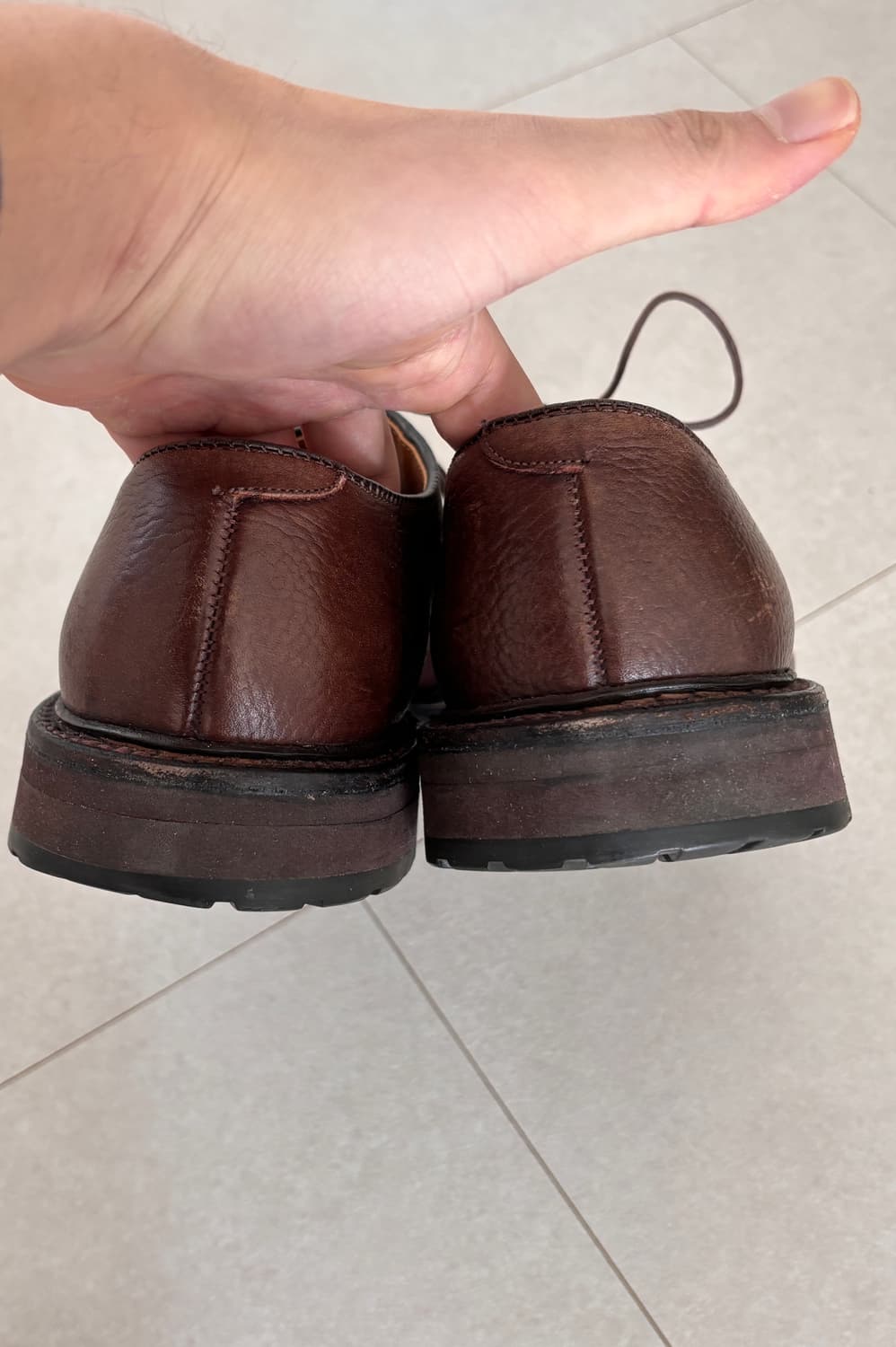 극강의 빈티지 에이징된 알든 94308 플레인 토 블루처 10AAA 상품이미지6