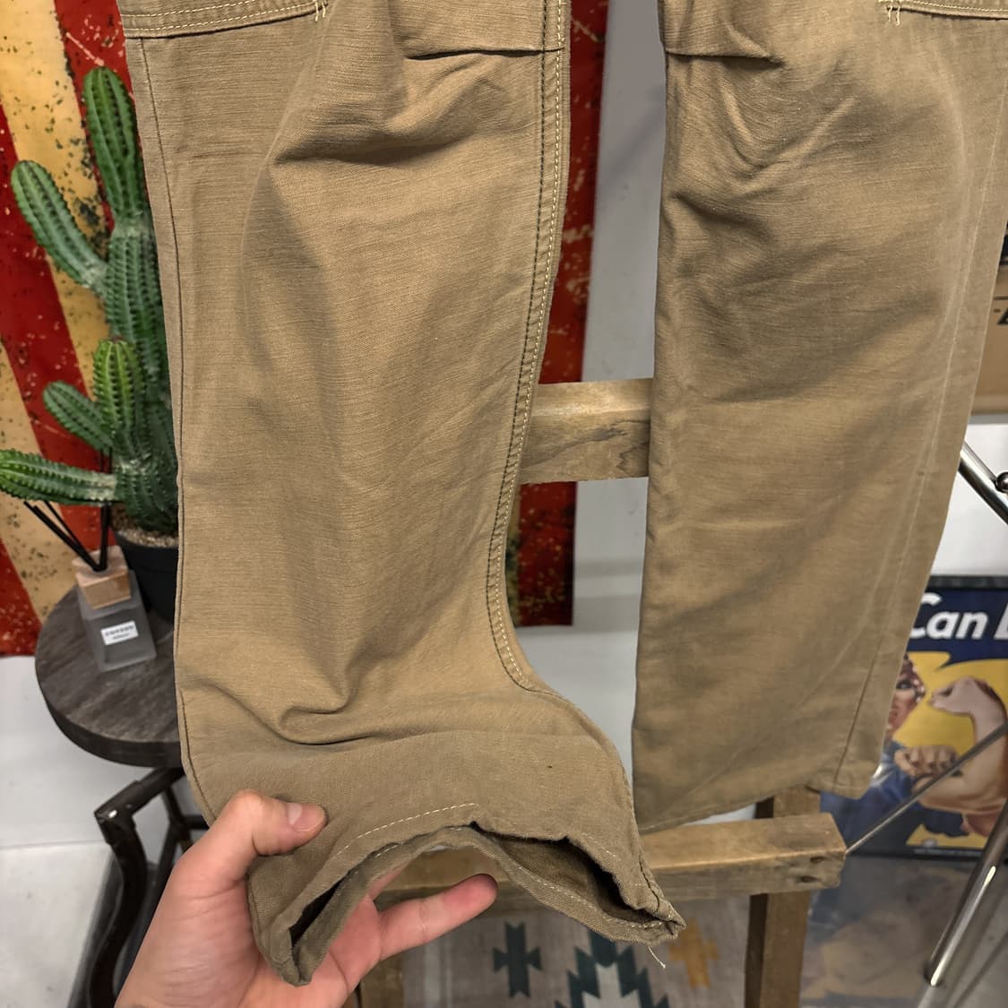 00s 리바이스 재팬라인 퍼플스티치 카고 데님팬츠 메탈버튼 N758 상품이미지4