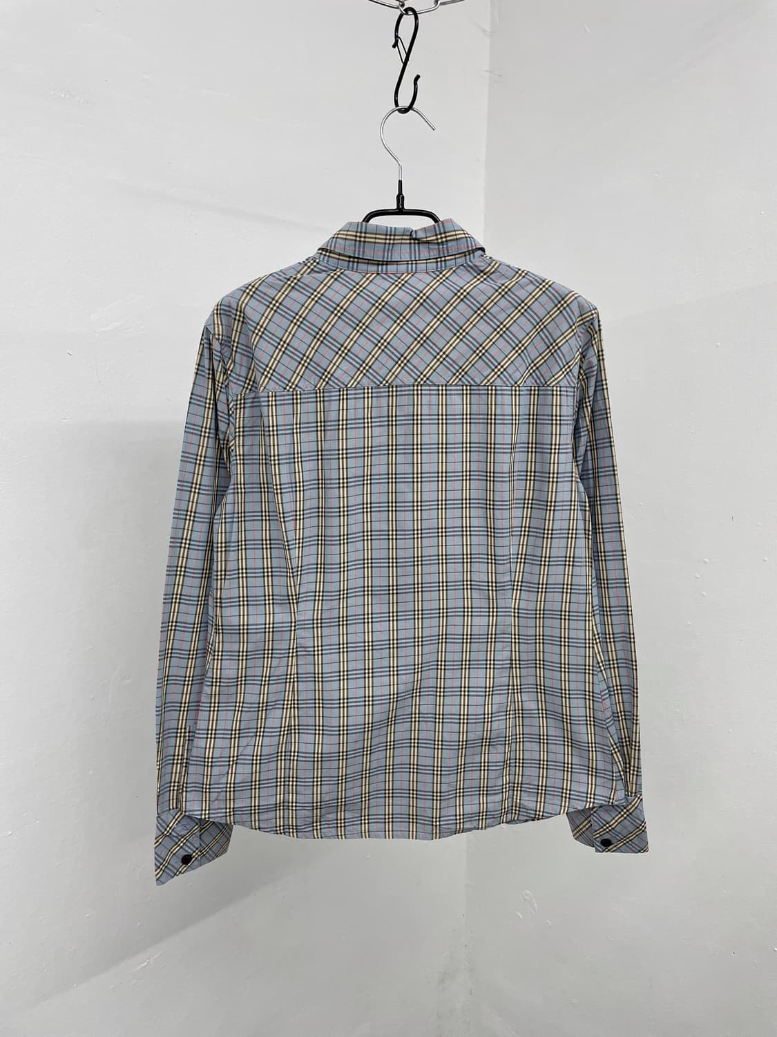 버버리 블루 노바체크 로고 셔츠 상품이미지7