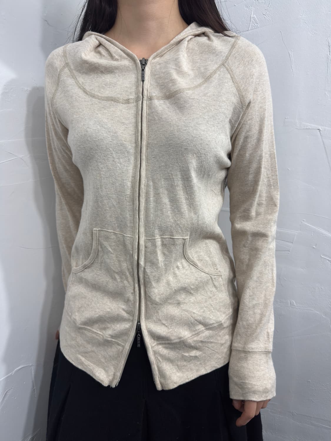 slim hood twoway zipup 상품이미지2