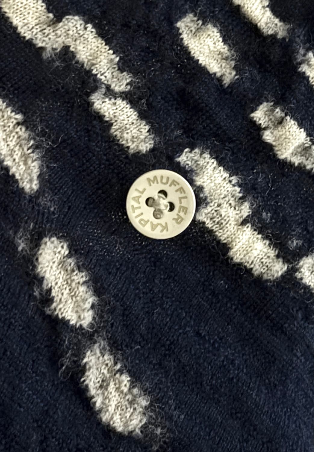 Kapital 축용 울 사시코 머플러 네이비 상품이미지6