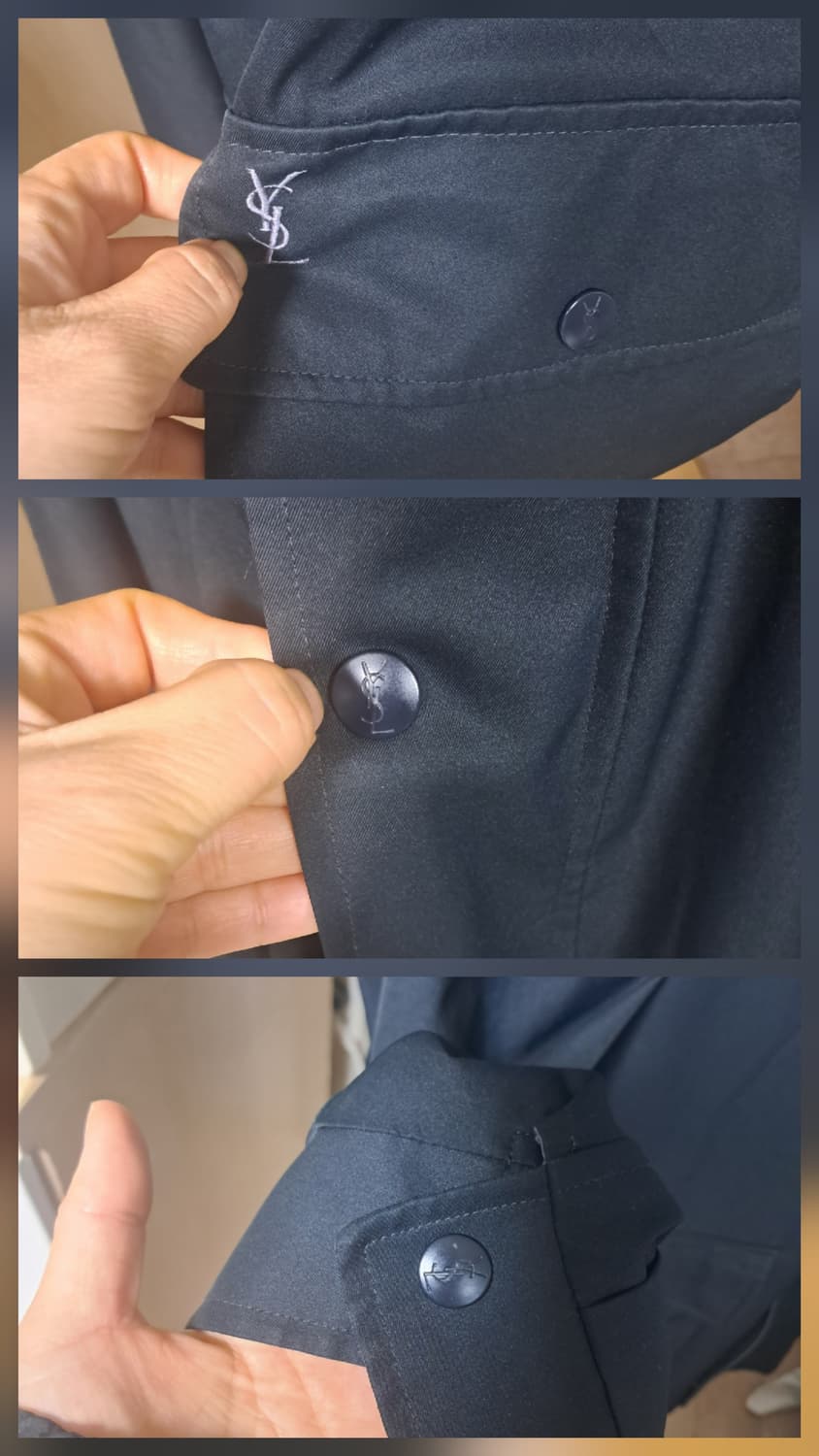 입생로랑 YSL 리버시블 빈티지 자켓 블루종 집업 점퍼 105 상품이미지9