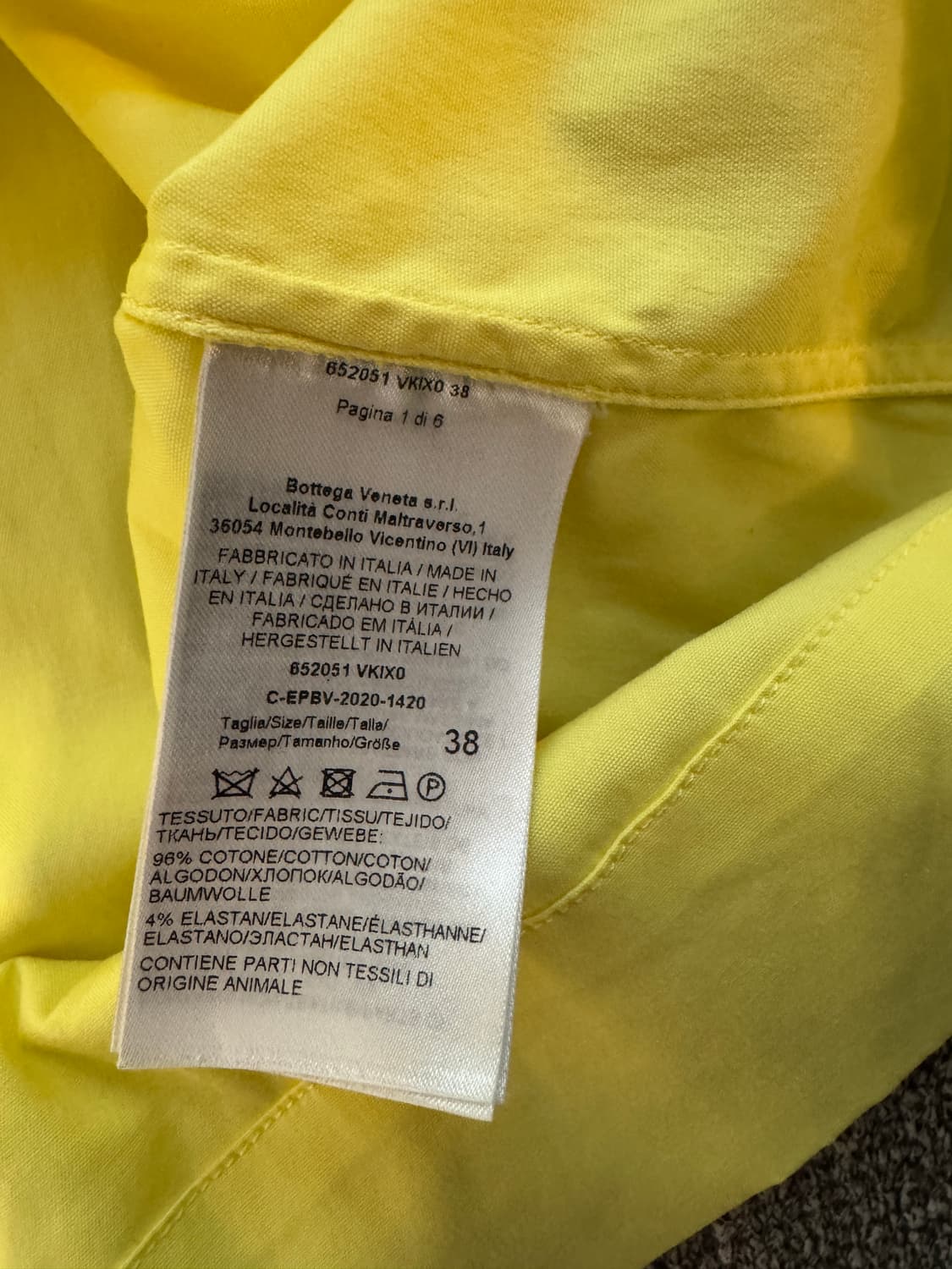 보테가베네타 코튼 하프 워크 셔츠 M  상품이미지4