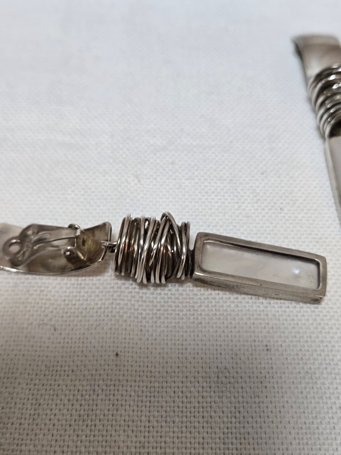 유럽빈티지 자개실버 클립형귀걸이 상품이미지7