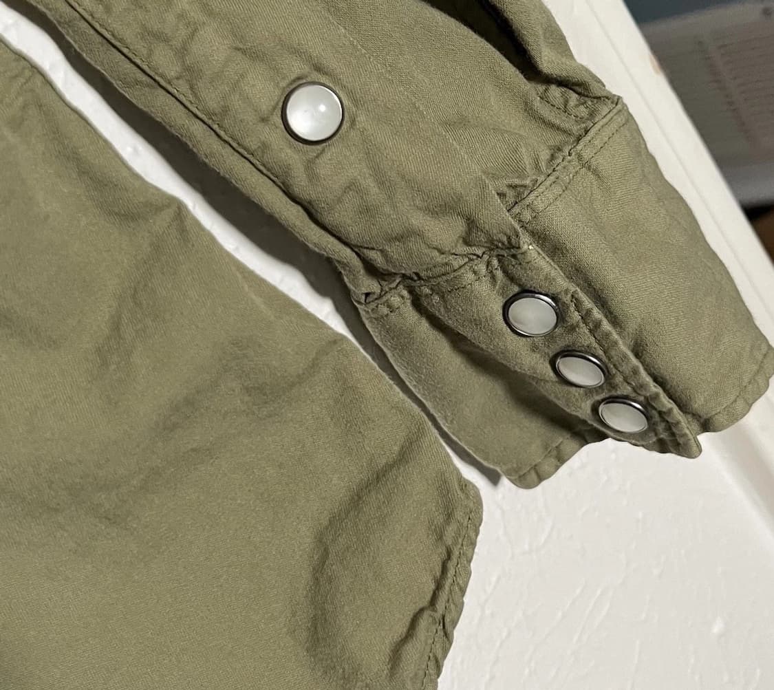 90s RRL 더블알엘 코튼 트윌 웨스턴 셔츠 올리브 상품이미지7