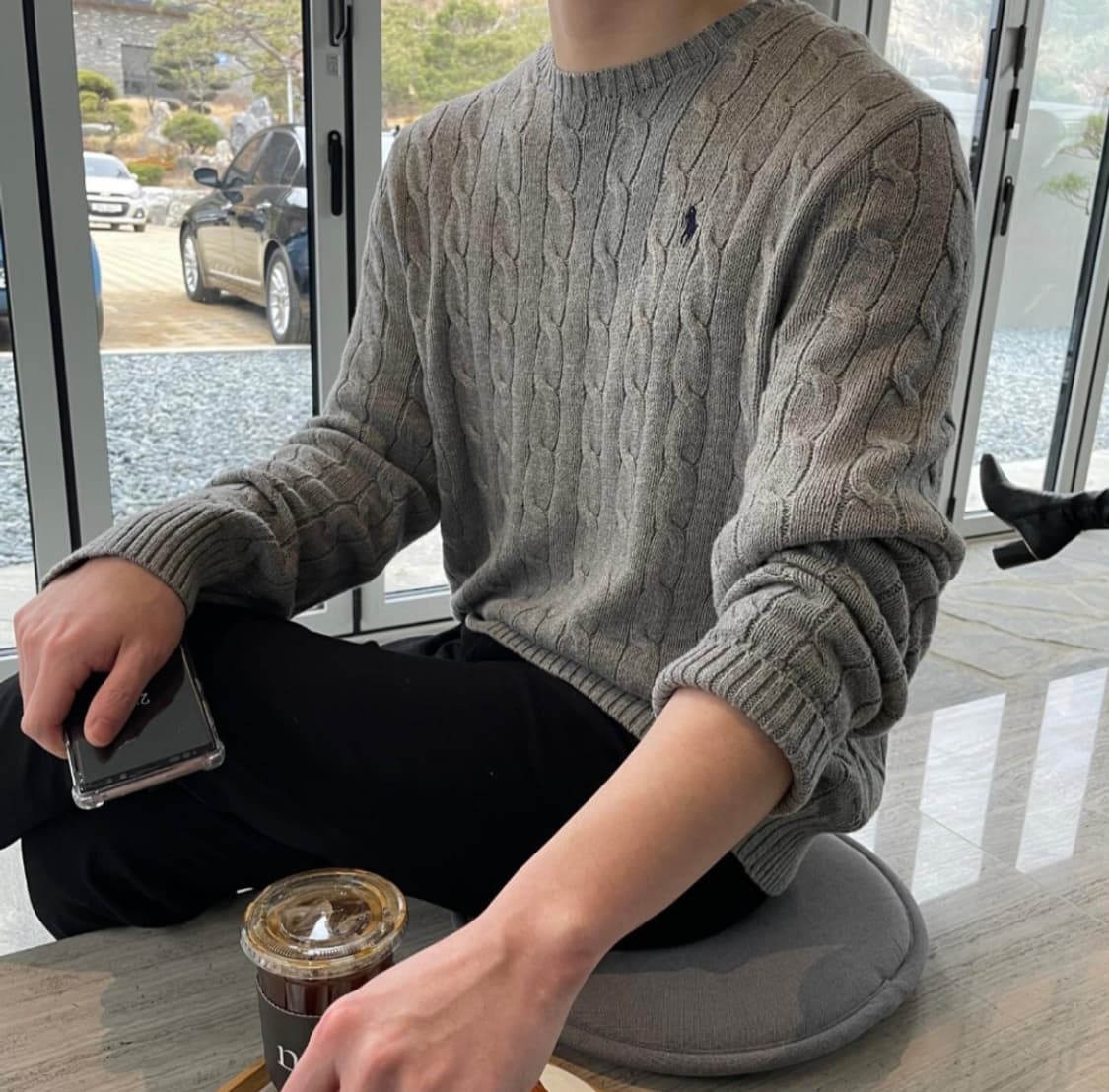 폴로 랄프로렌 꽈배기니트 95-100 상품이미지1