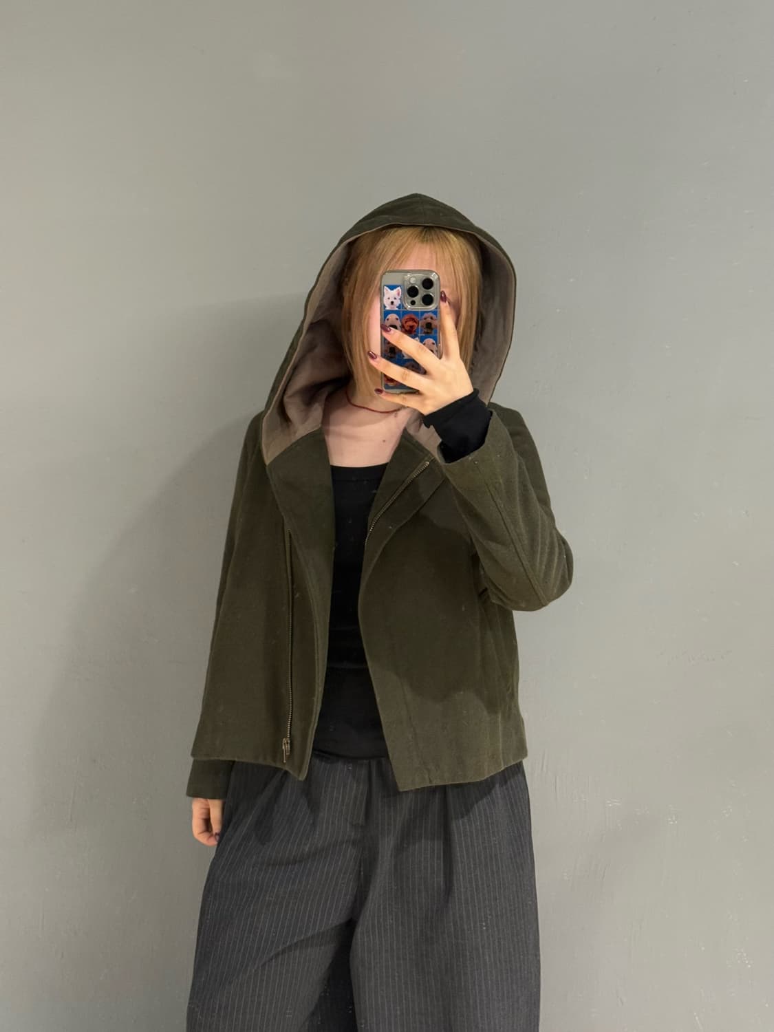 niko and diagonal zipper hood coat 상품이미지2