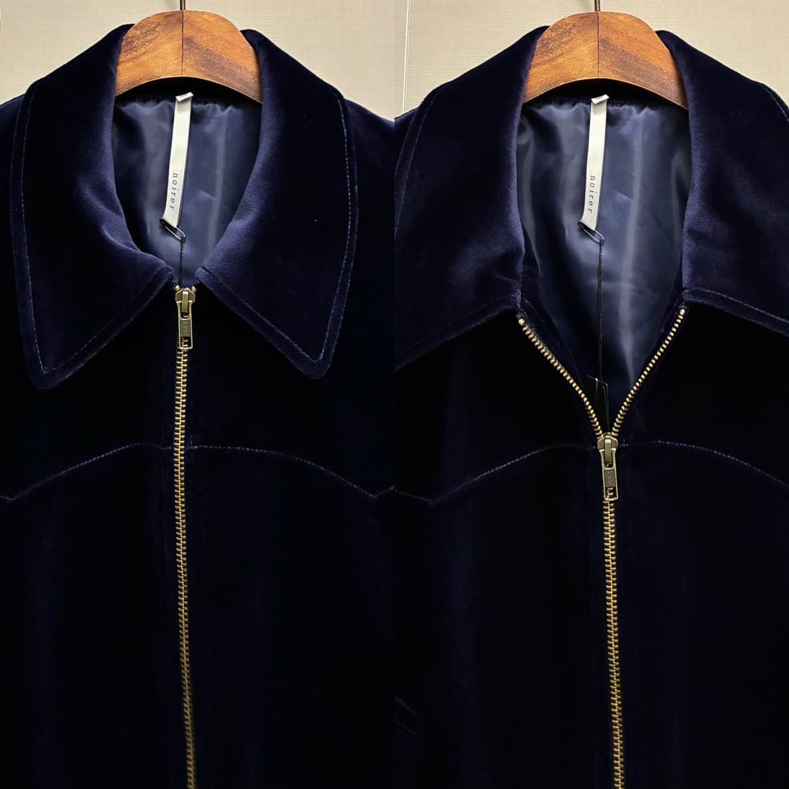 (50/105)Noirer 노이어 벨벳 웨스턴 크롭자켓 네이비 상품이미지3