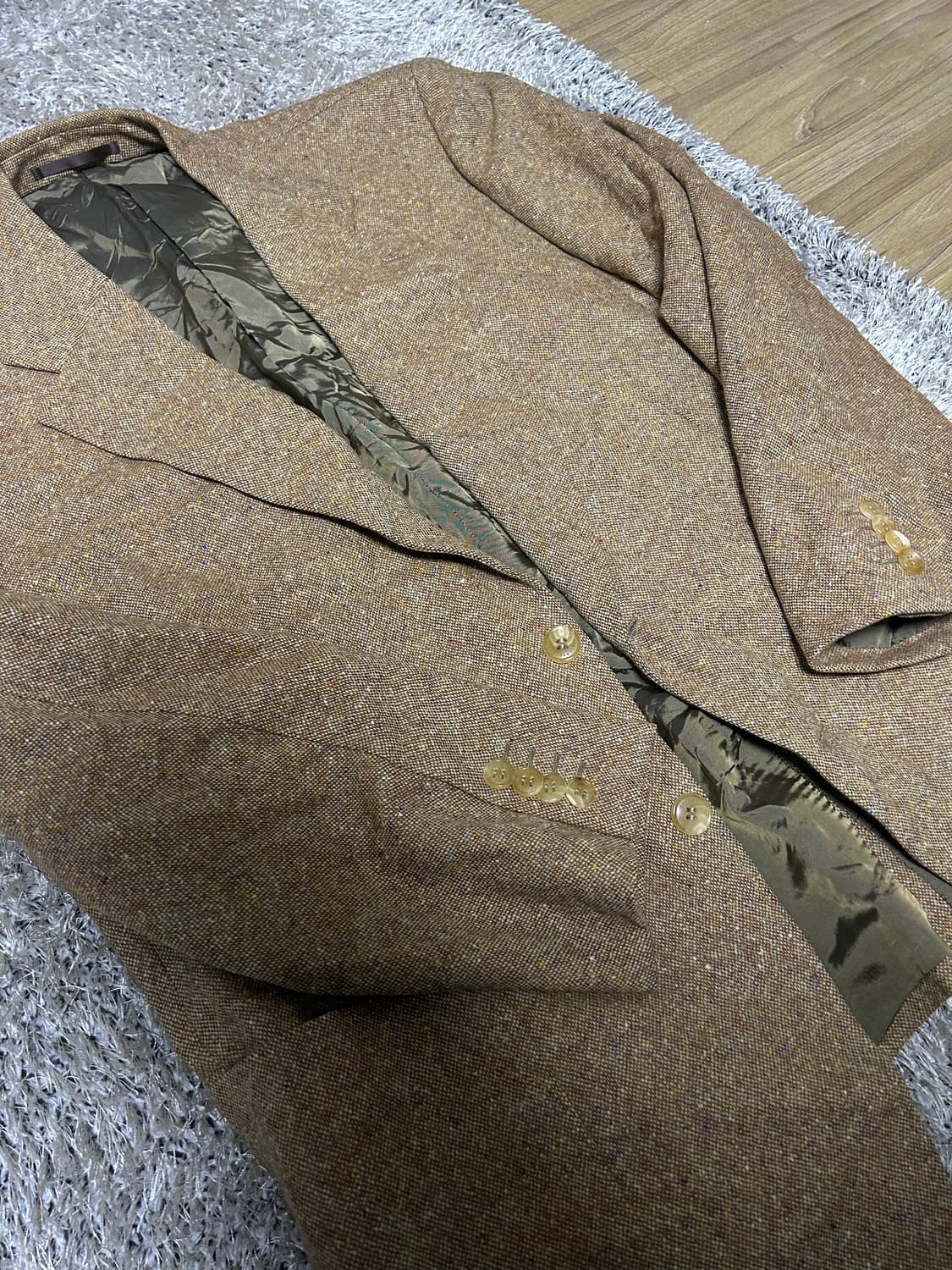 일제 울 체크 블레이저 사이즈 100 상품이미지2