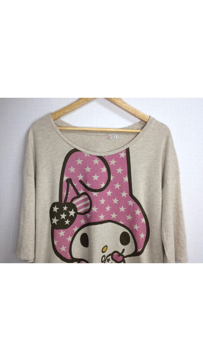 마이멜로디 x 유니클로 빅 프린트 7부 소매 티셔츠 상품이미지2