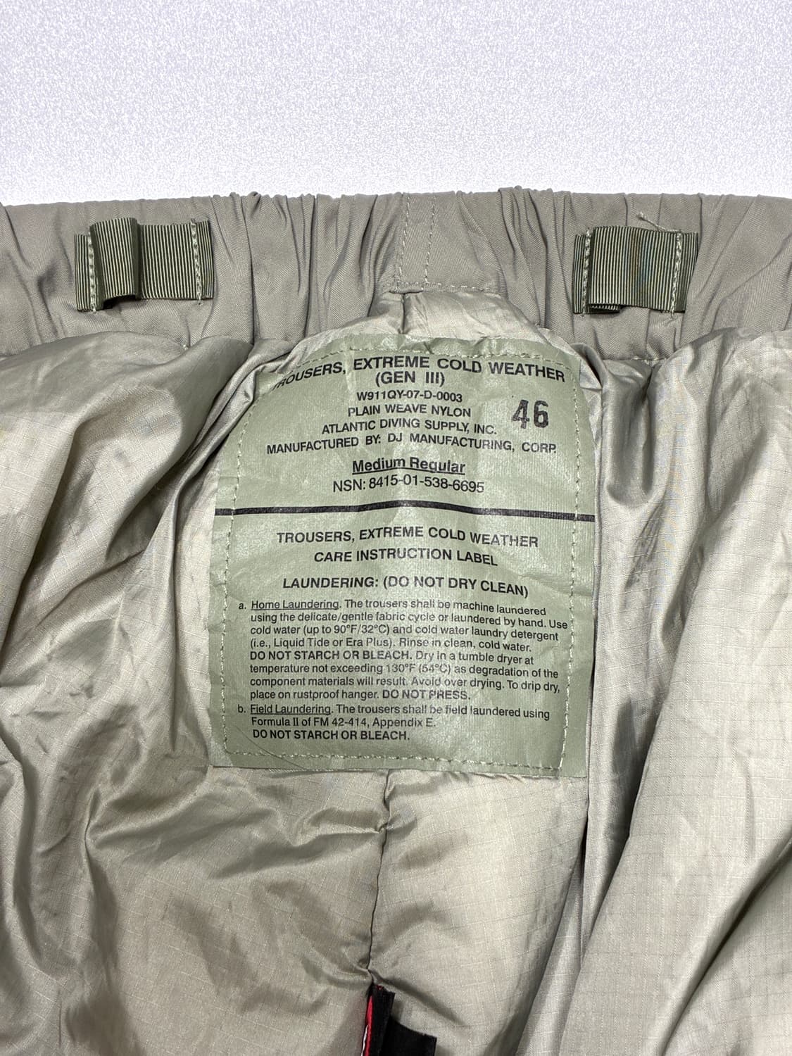 미군 프리마로프트 패딩 바지 (32-34) 상품이미지3