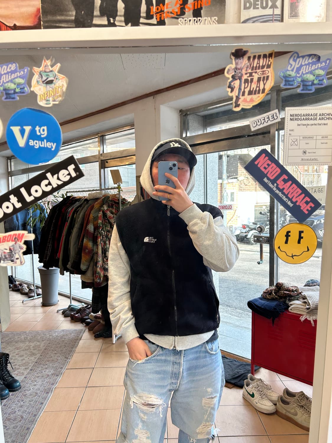 90‘s USA 노스페이스 플리스 베스트 상품이미지6