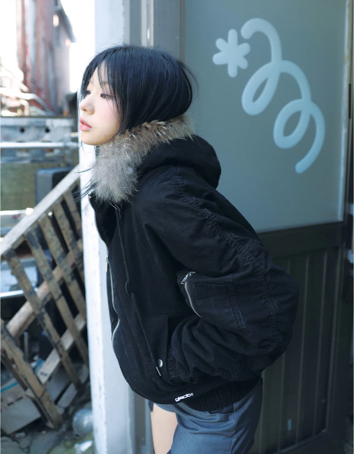 글랙 러스티 N2B 숏파카 NCT 천러 착용 상품이미지4