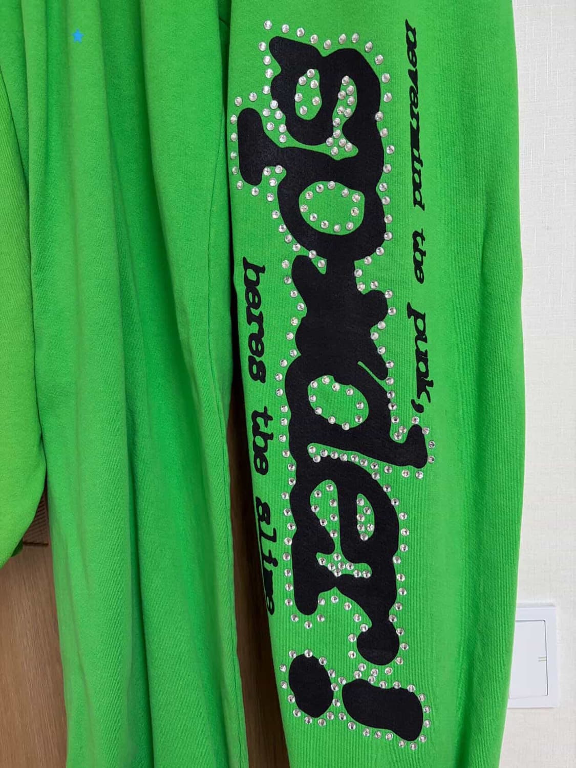 Sp5der 라인스톤 후디 셋업 L 상품이미지6