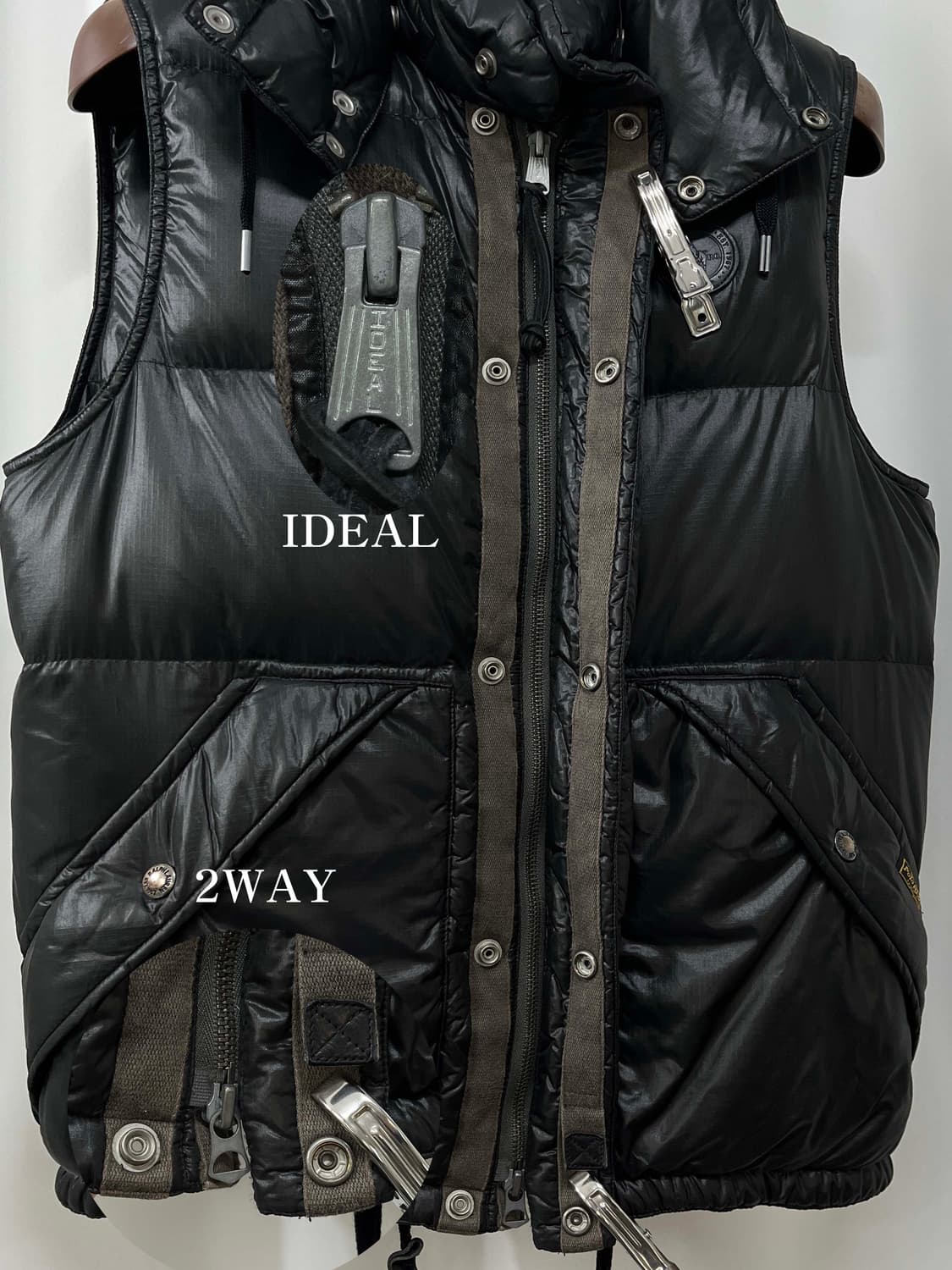 폴로 랄프로렌 블랙 쿠키와펜 립스탑 다운 베스트 자켓 상품이미지6