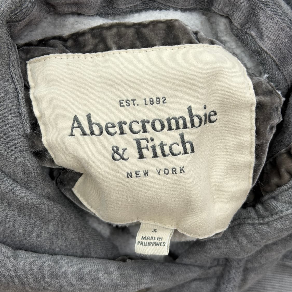 아베크롬비 빈티지 Y2K 딱붙핏 후드티 그레이 S 상품이미지4