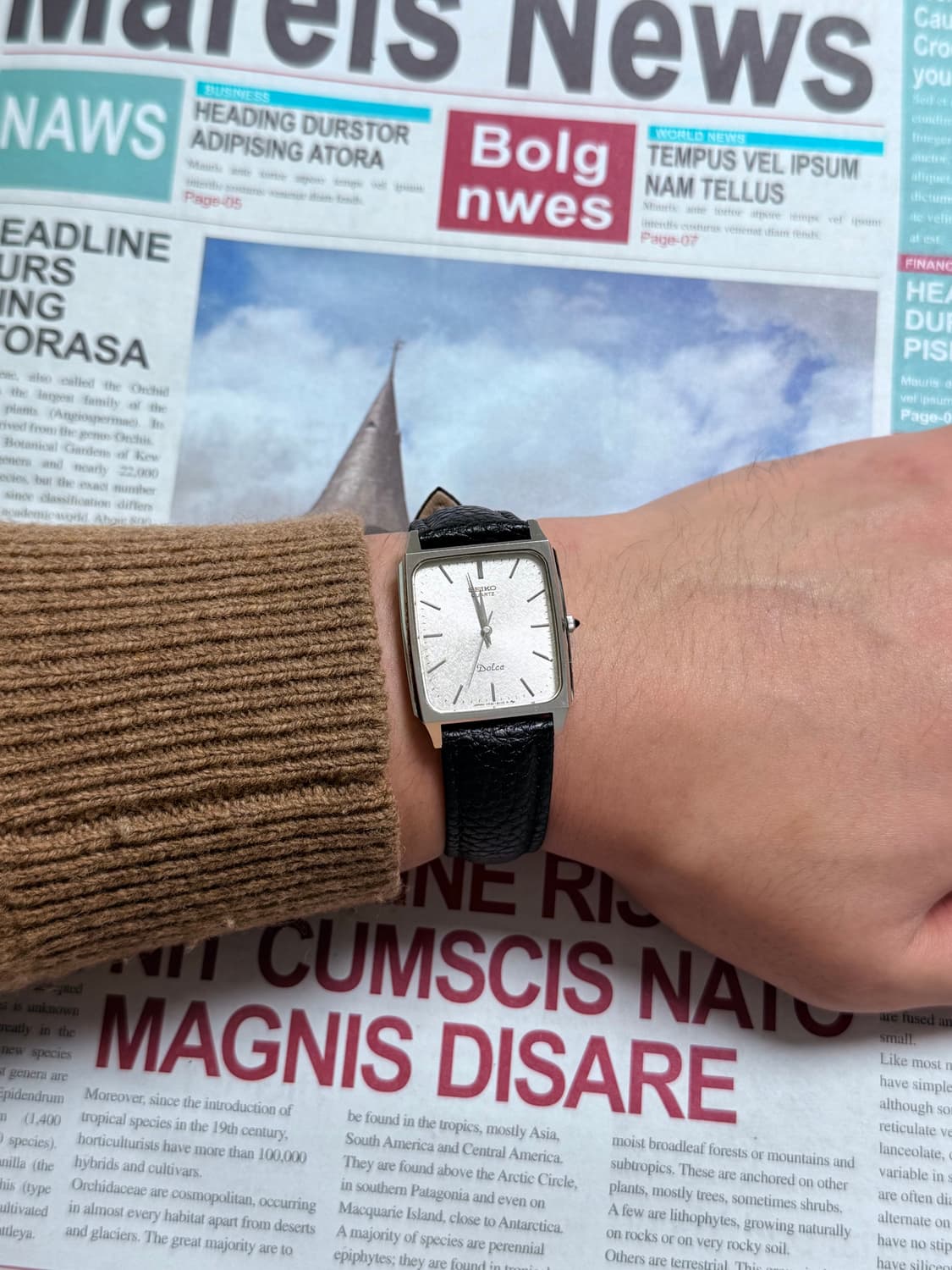 Seiko 세이코 Dolce 스노우 플레이크 카보숑 크라운 1987 상품이미지6
