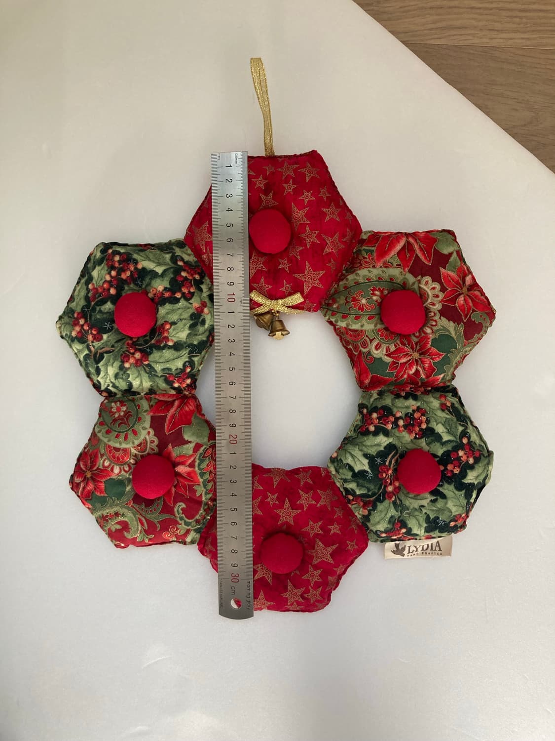 크리스마스 핸드메이드 패치워크 리스 상품이미지5