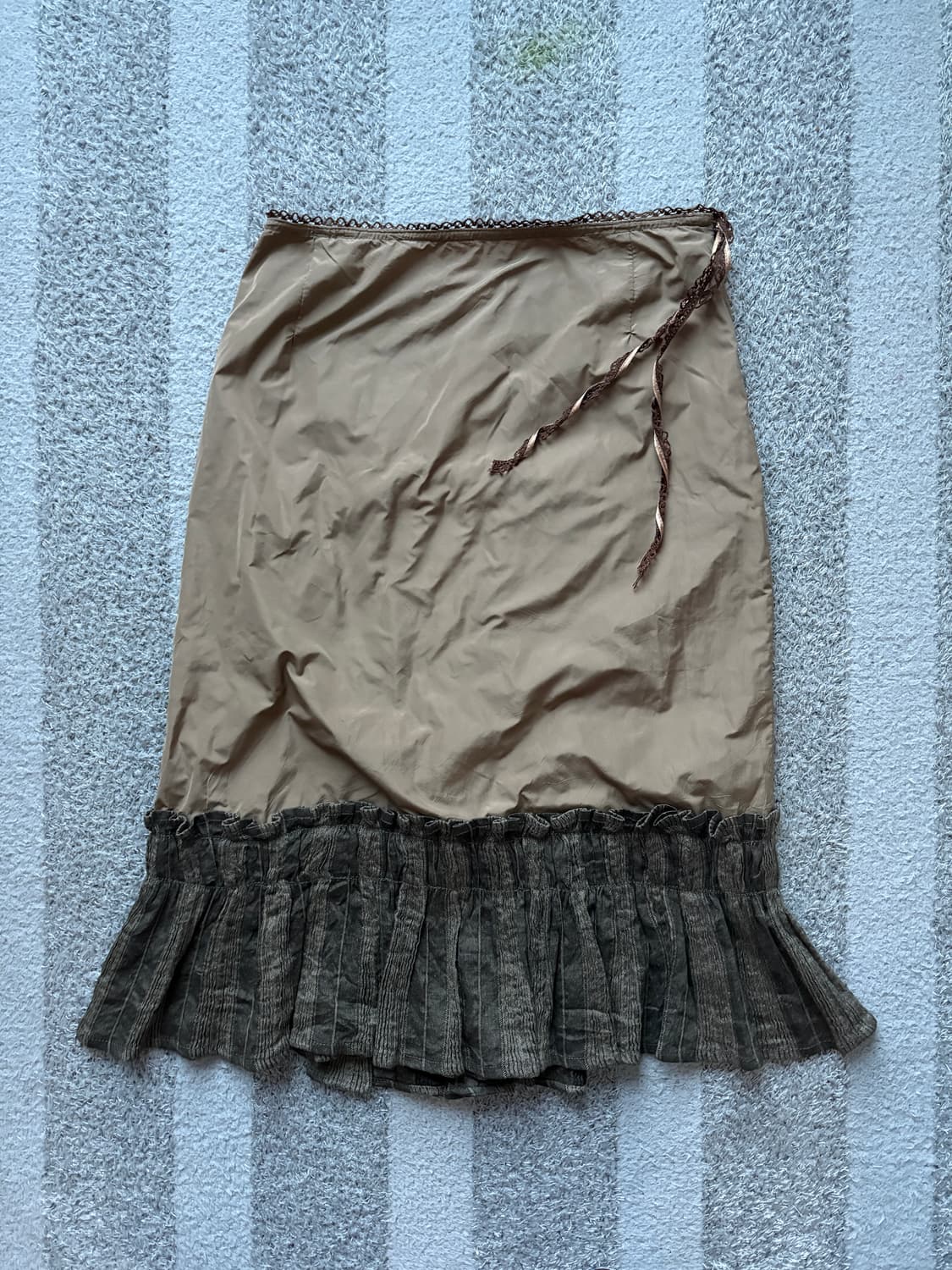 빈티지 스모킹 티어드 스커트 상품이미지3