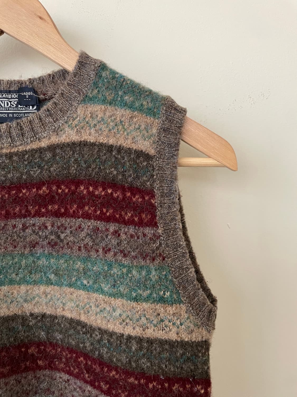 vintage scotland wool vest knit 상품이미지4