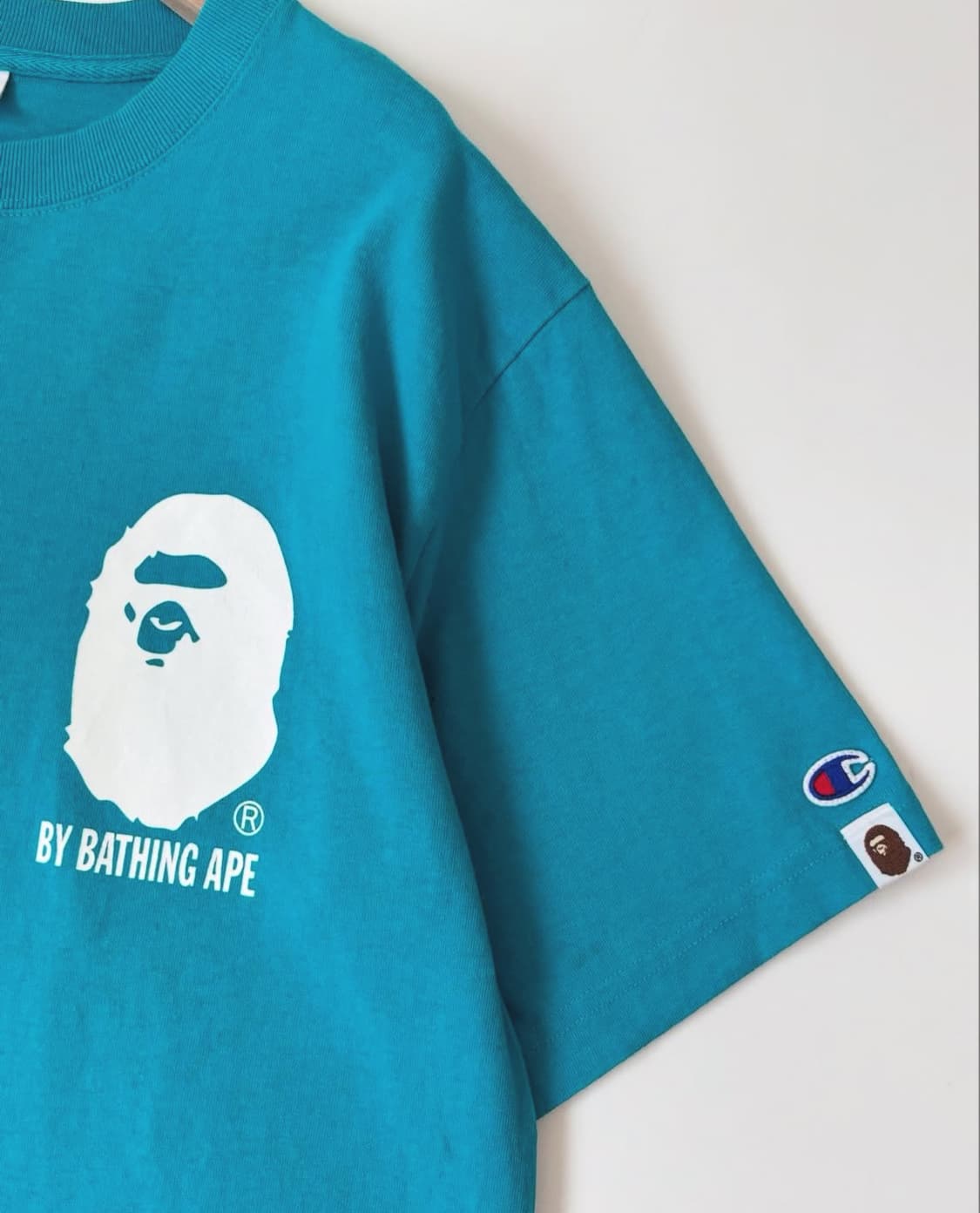 Champion X Bape 챔피온X베이프 블루 티 상품이미지3