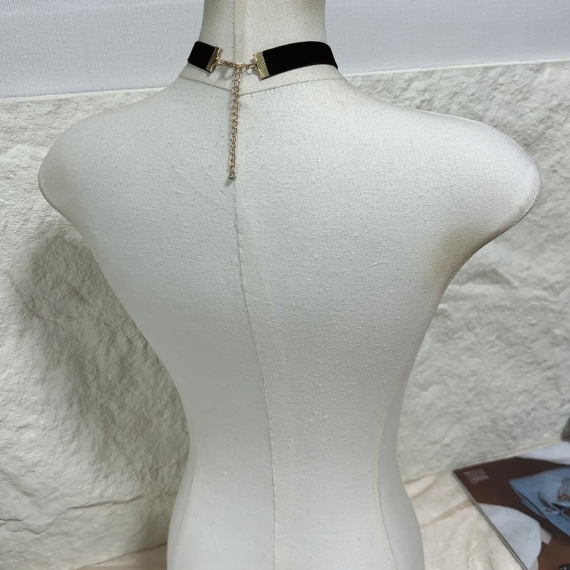 빈티지 벨벳 플라워 에나멜 초커 목걸이 상품이미지3