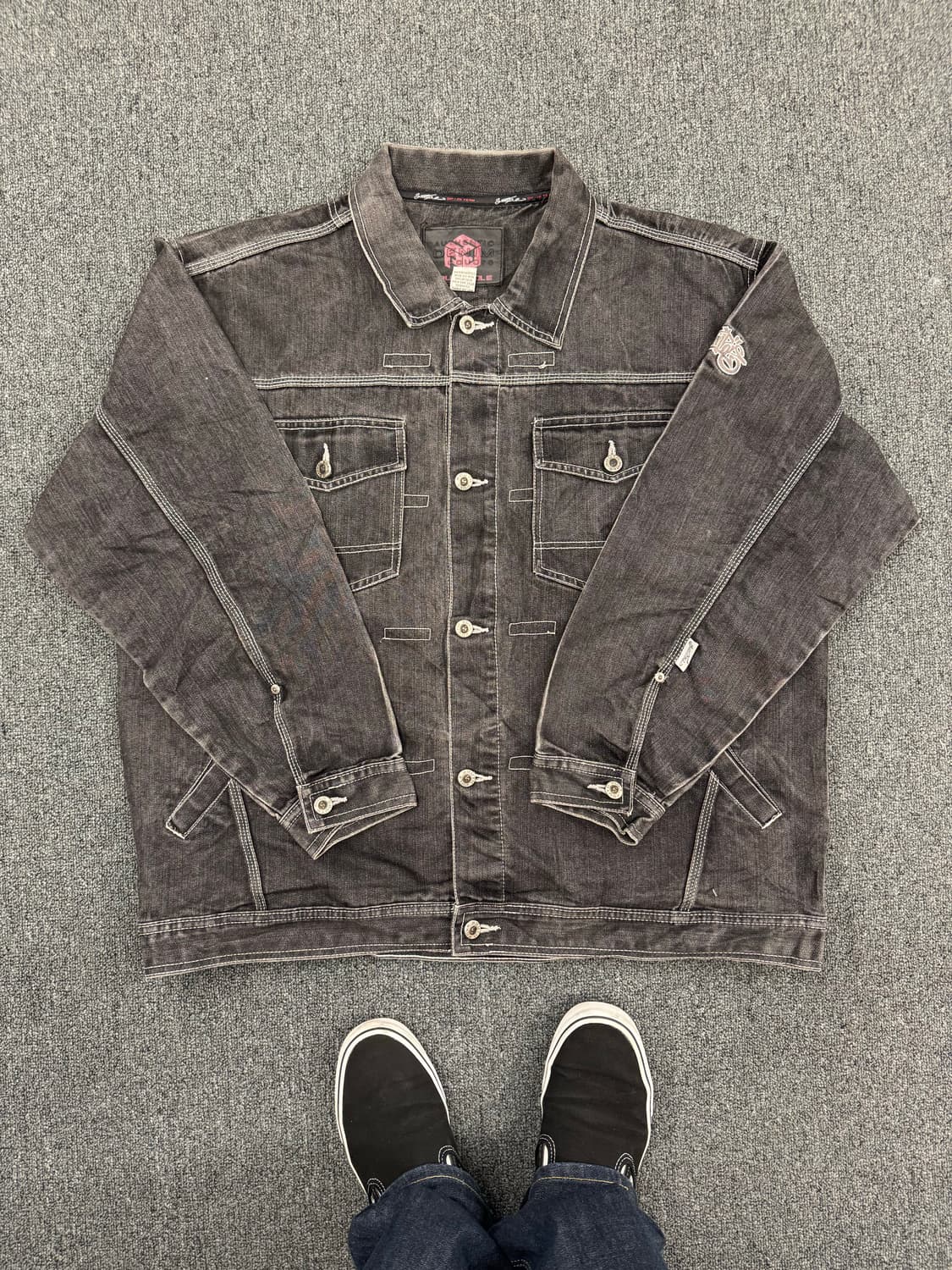 사우스폴 빈티지 흑청 데님자켓 상품이미지1