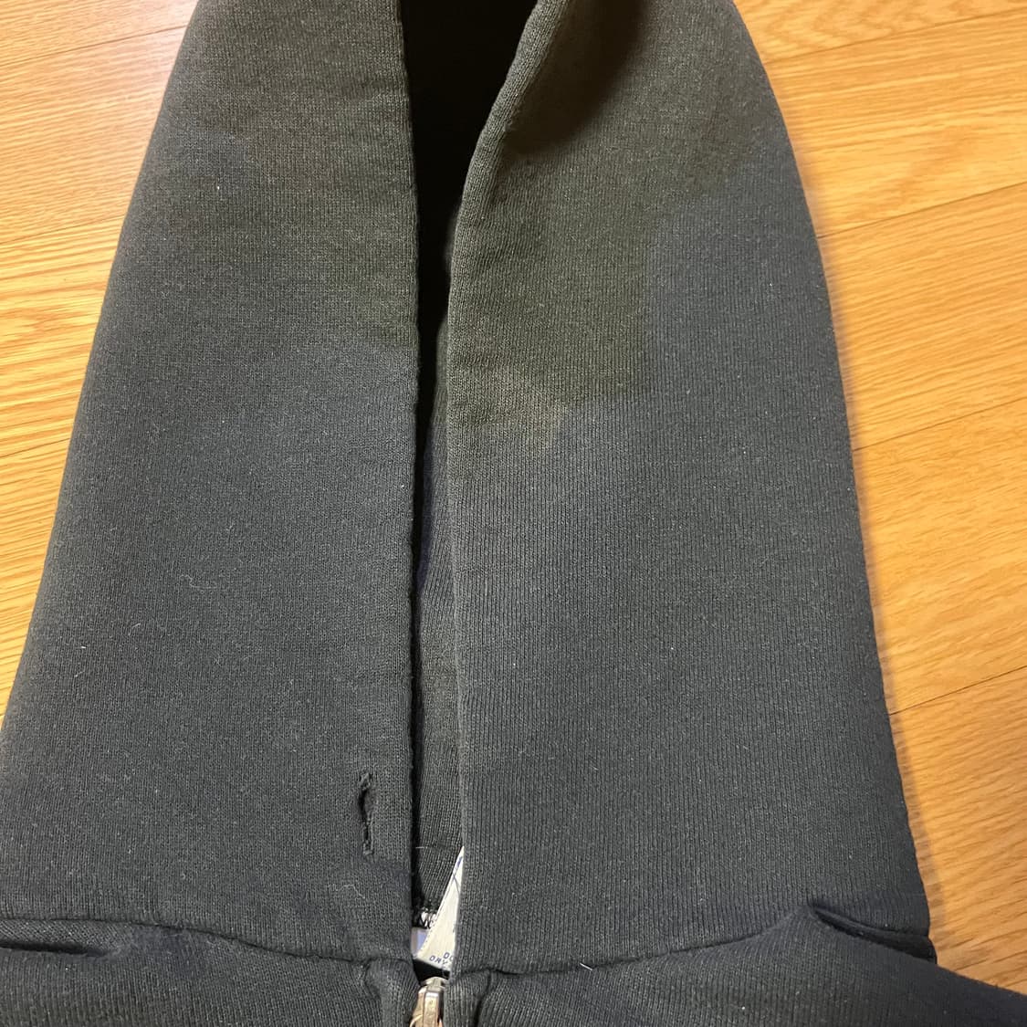 [XL] 90s 빈티지 러셀 후드집업 블랙 상품이미지8