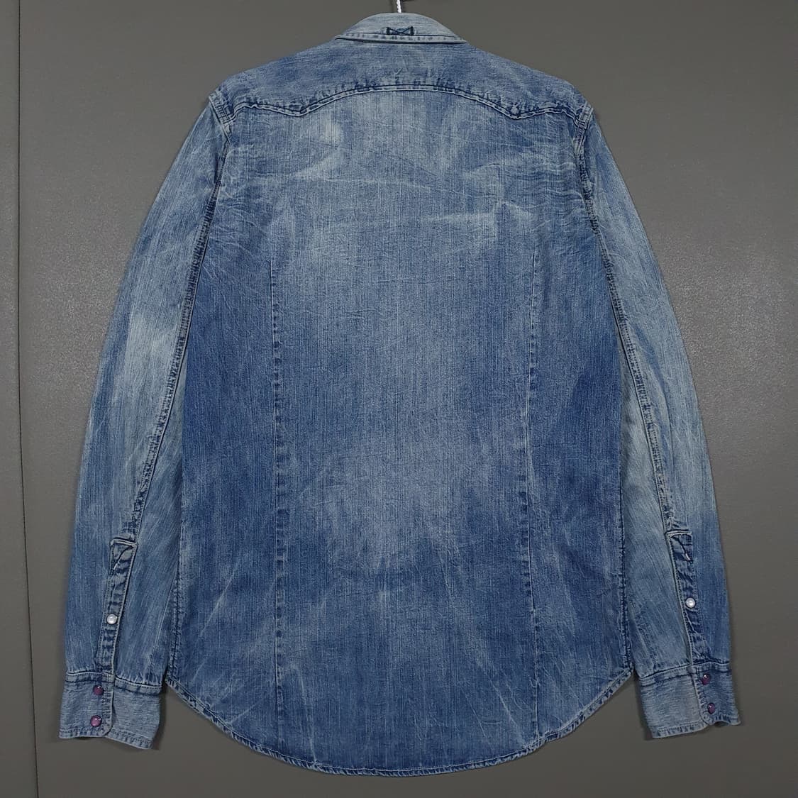 M (95) 디젤 디스트로이드 패치 투포켓 워싱 웨스턴 데님 셔츠 상품이미지9