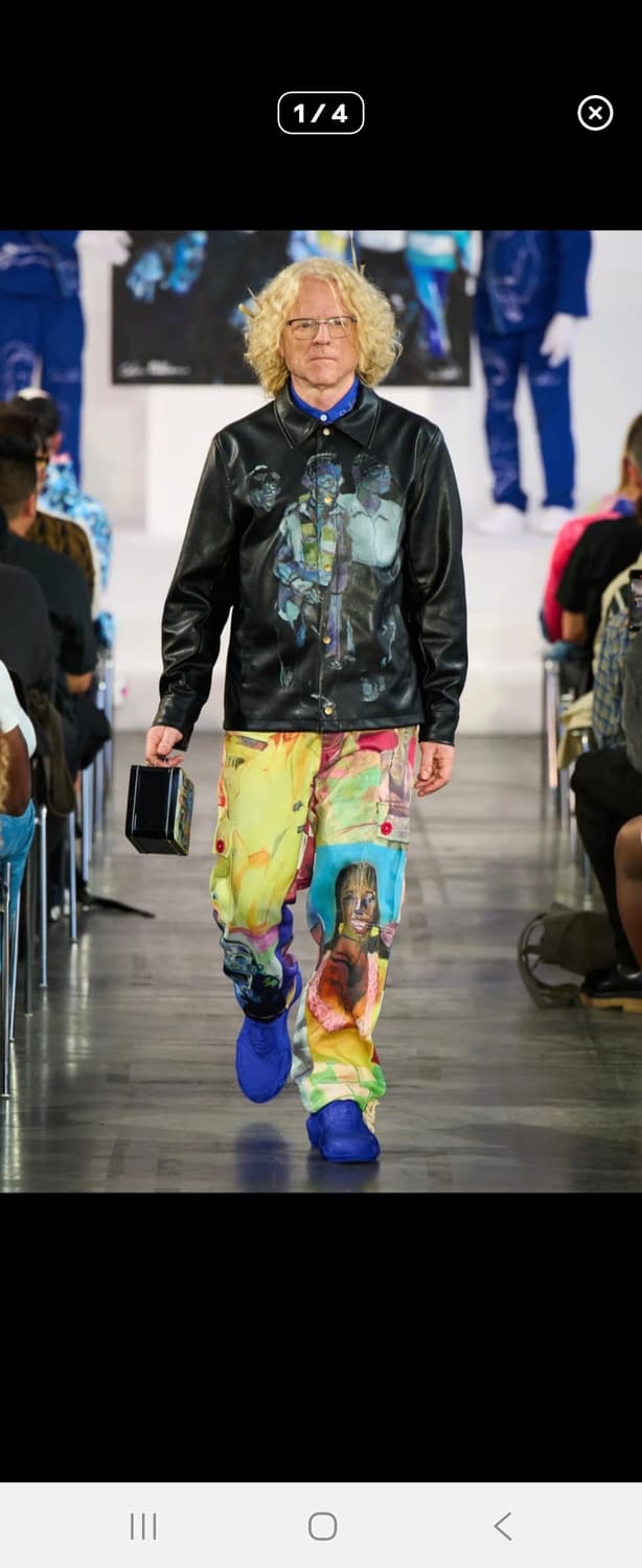 kidsuper 블루 스트릿 홀리건 페이크레더 상품이미지1