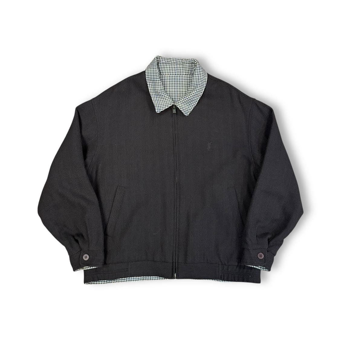 입생로랑 헤링본 블루종 자켓 상품이미지1