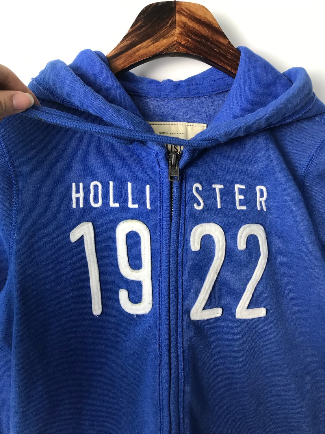 홀리스터 y2k 와투케 블루 딱붙 후드집업 상품이미지4