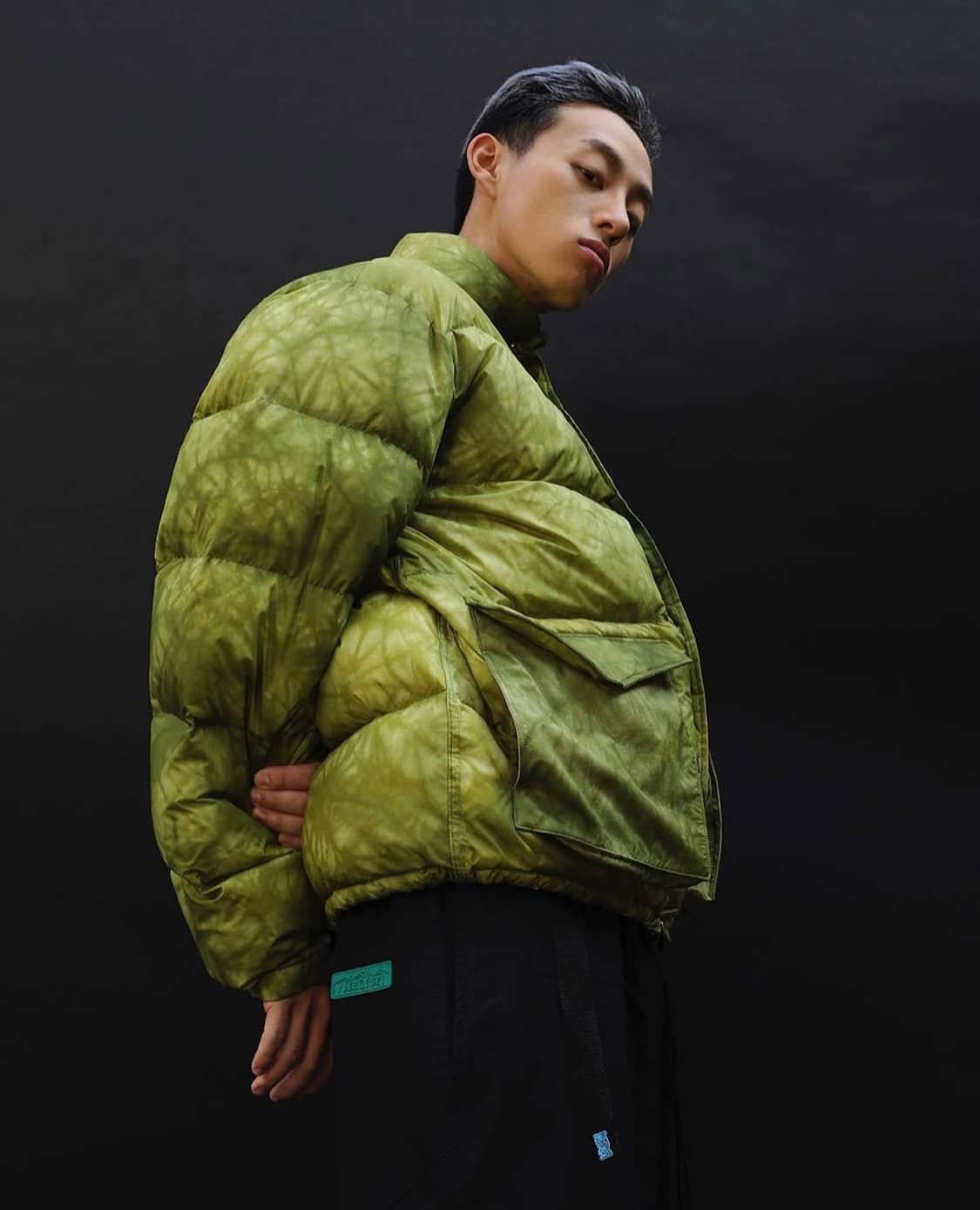 Y.E.S Dyed Down Jacket Lime 상품이미지1