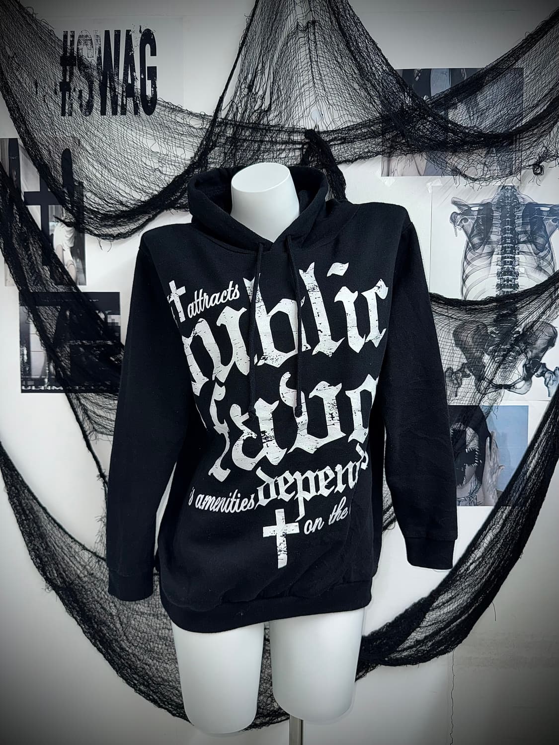 Punk mood lettering hoodie longsleeve 상품이미지5