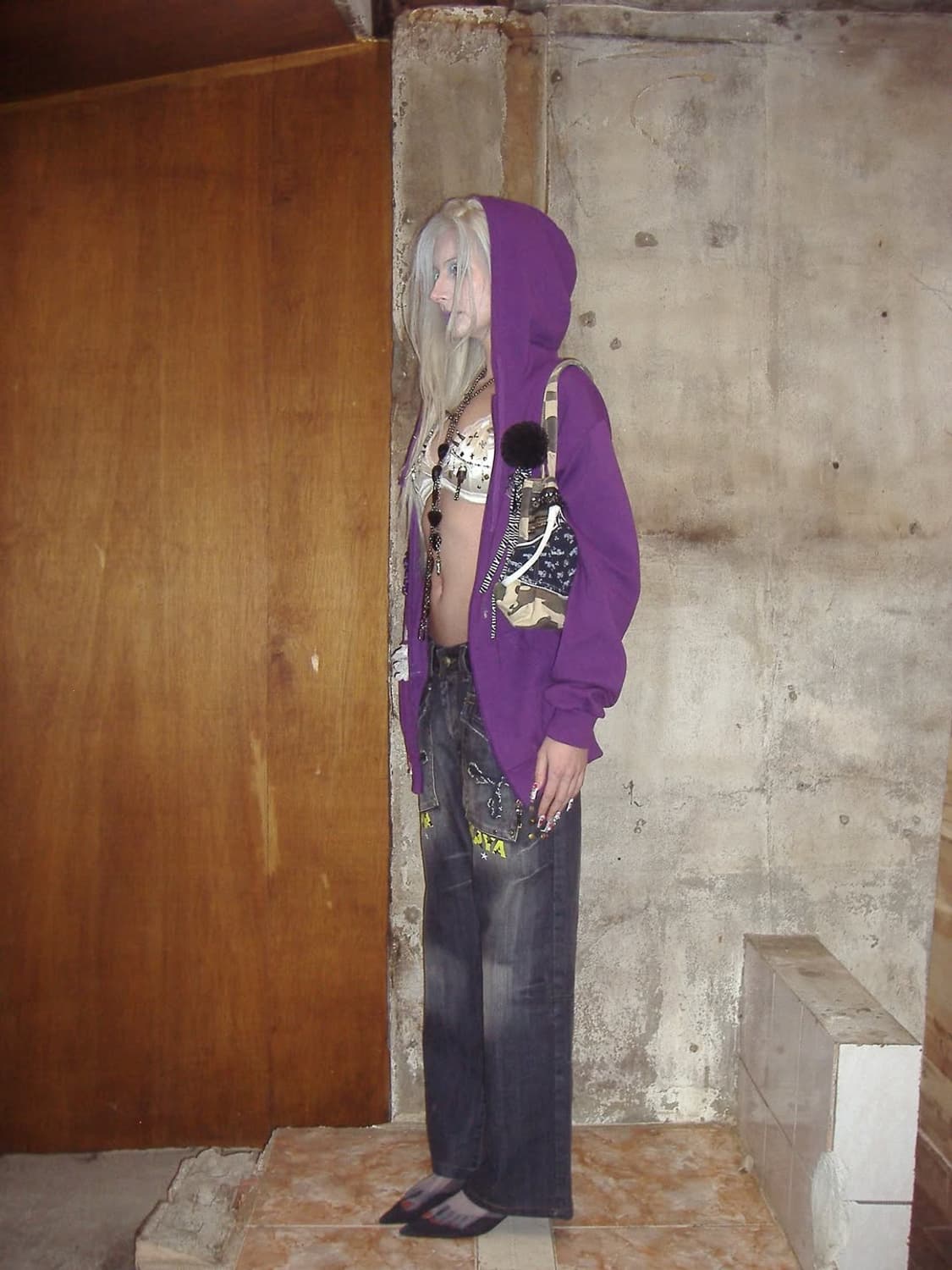 Purple-trim hooded zip-up 상품이미지4