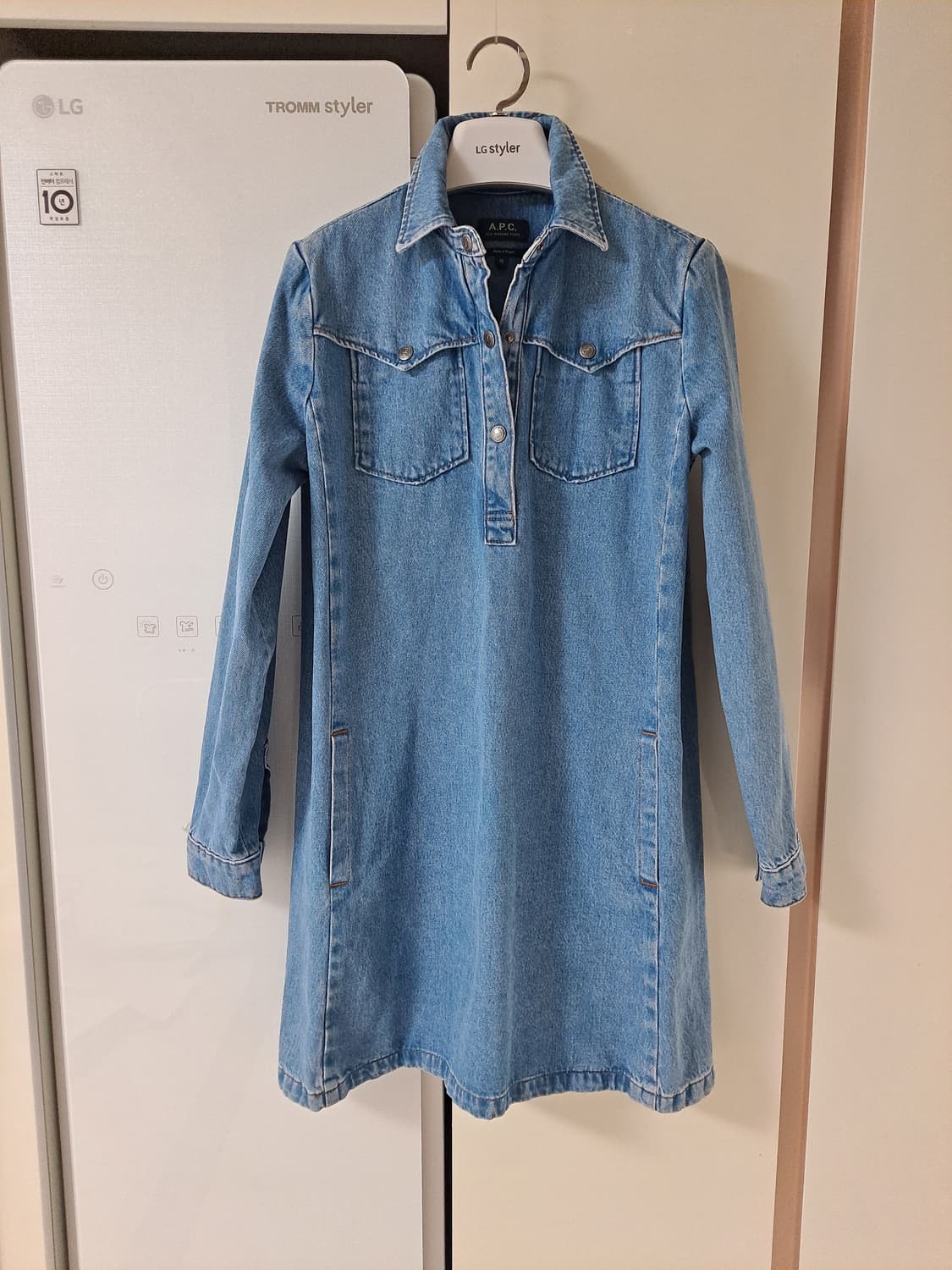 A.P.C 아페쎄  - 건플랩포켓 칼라 데님 원피스  55반 - 66반 상품이미지1